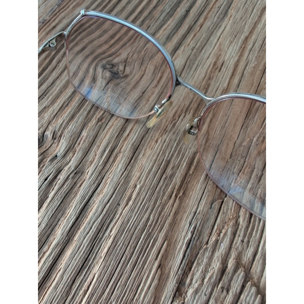 Vintage Eyeglasses Anita RS Windsor Aviator Round Gold Metal Half Rim Oversized - Picture 13 of 16